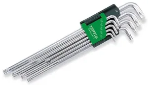 TOPTUL JOGO DE CHAVES TORX EXTRA LONGAS E BRAÇO CURTO