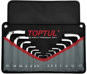 TOPTUL JOGO DE CHAVES HEXAGONAIS CURTAS GPAQ1401