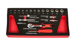 KROFTOOLS MODULO 019Pcs CHAVE CAIXA 1/4 8511
