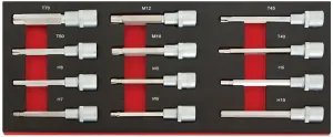 KROFTOOLS MÓDULO CHAVES BIT HEX. TORX 1/2" 12 PÇAS 8603