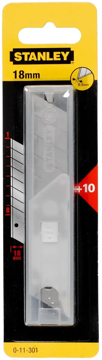 STANLEY 0-11-301 LÂMINA PARA X-ACTO 18MM - 10 UN