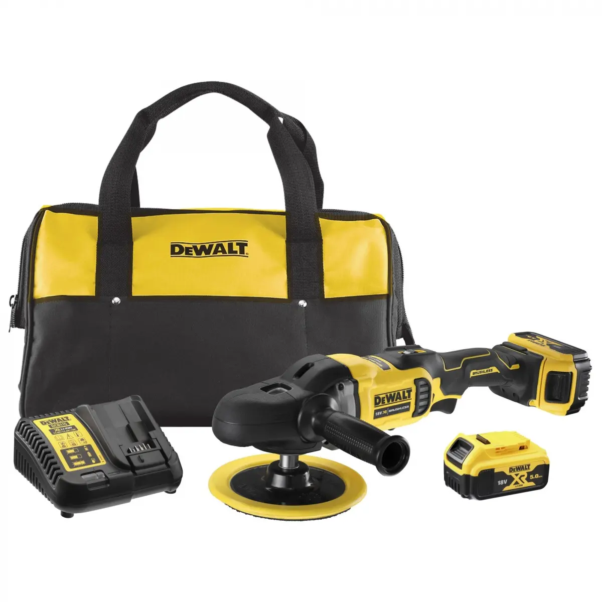 DEWALT POLIDORA ROTATIVA BRUSHLESS XR 18V (2x5.0Ah)