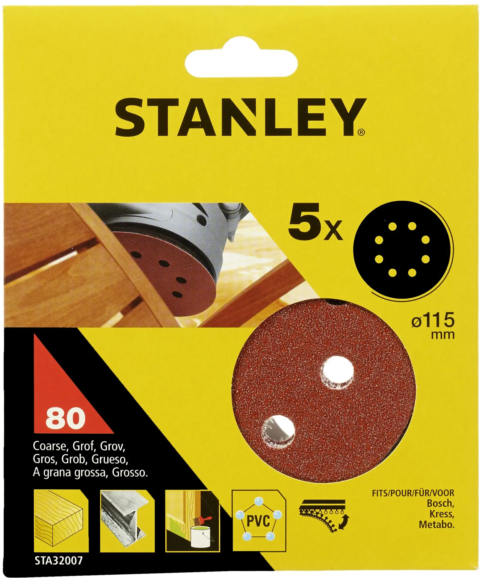 STANLEY STA32007-XJ 5 DISCOS Ø 115 MM G80