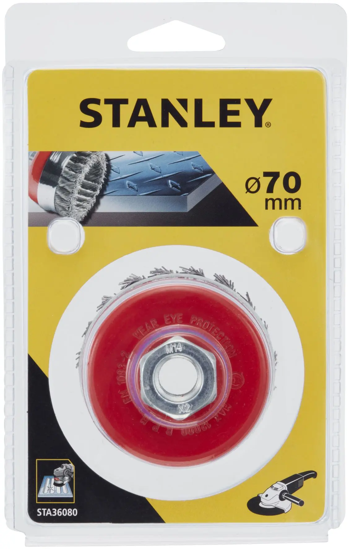 STANLEY STA36080-XJ ESCOVA DE ARAME CÓNICA Ø 70 MM