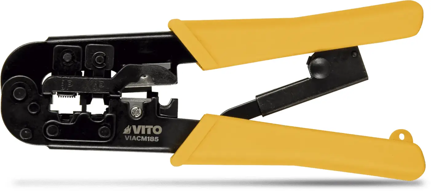 VITO VIACM185 ALICATE CRAVAR FICHAS RJ11 RJ12 E RJ45