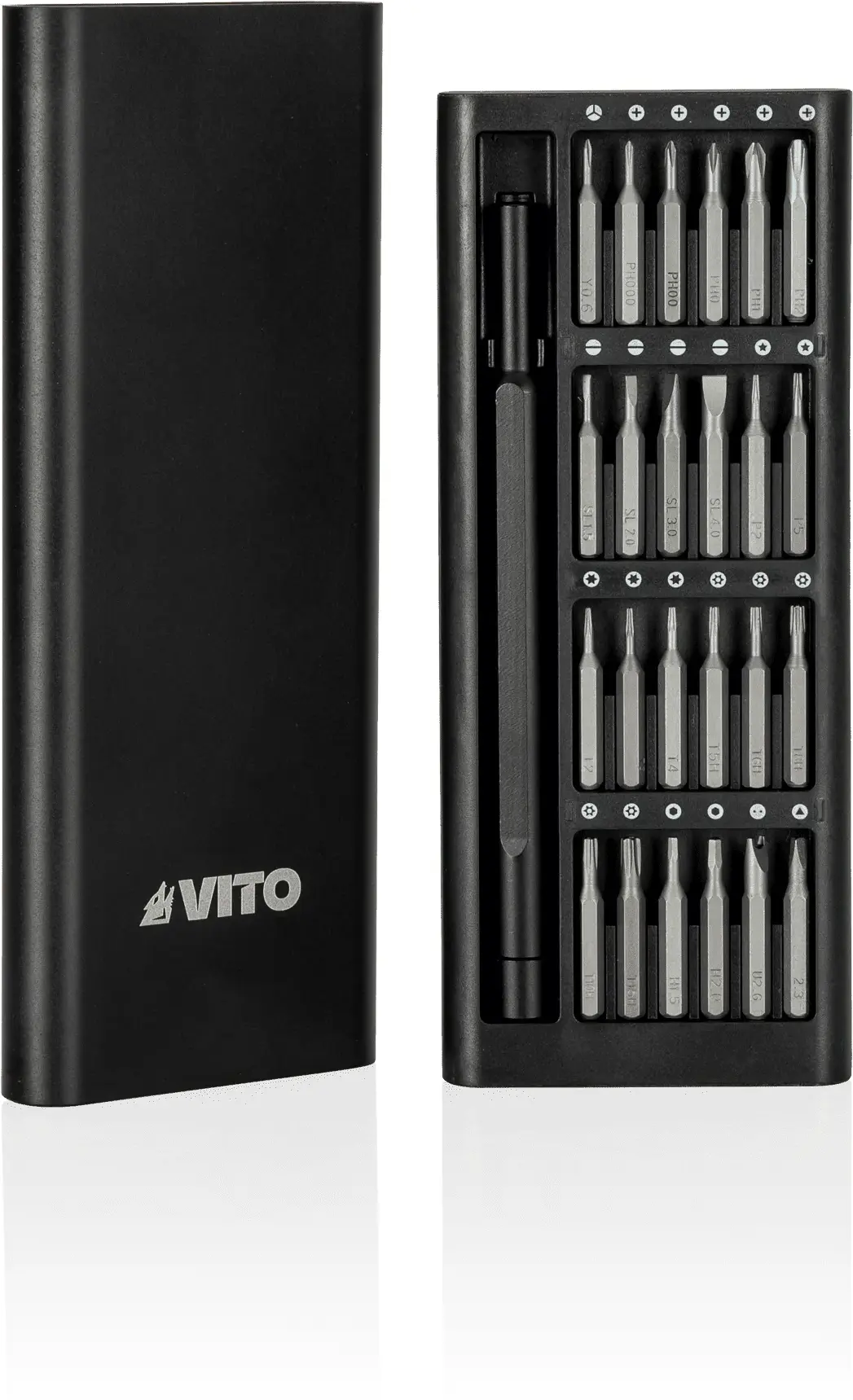 VITO VIB25 CONJUNTO BITS DE PRECISÃO S2 COM CHAVE - 25 PÇAS
