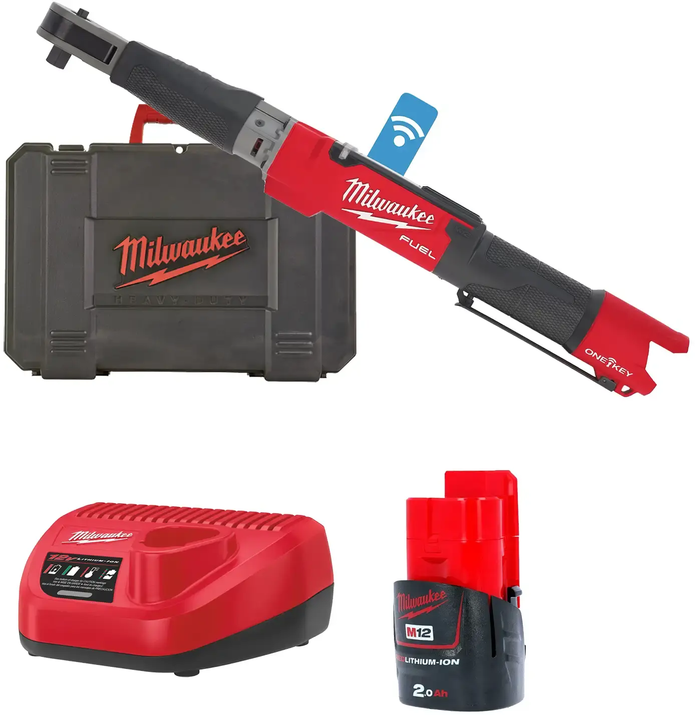 MILWAUKEE M12 ONEFTR12-201C CHAVE DINAMOMÉTRICA 1/2" (1x2Ah)
