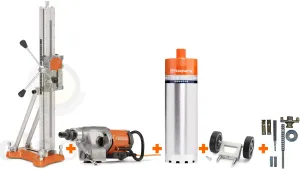 CAROTEADORA Ø 350 MM 3200W DM 400 C/SUPORTE HUSQVARNA COMBO