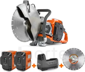 CORTADORA DE DISCO A BATERIA 350MM K1 PACE HUSQVARNA COMBO