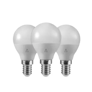 PACK 3 LAMPADAS LED GOTA G45 E14 4.5W 6500K ASLO