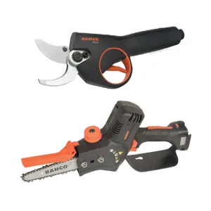 BAHCO CONJUNTO TESOURA ELÉTRICA BCL24 + MOTOSERRA BCL15WB