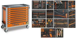 CARRO 9 GAVETAS COM 493 FERRAMENTAS LARANJA 2400S XL09/E-L