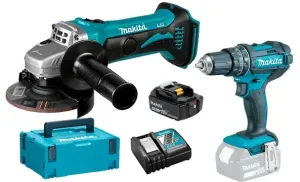 MAKITA COMBO BERBEQUIM DHP484RTJ + REBARBADORA 115MM DGA452Z