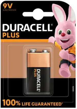 PILHAS DURACELL 9V LR9V PLUS 100 MN1604