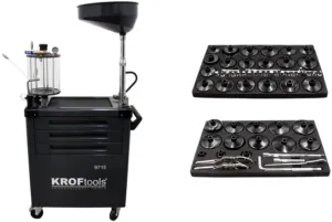 KROFTOOLS 9715 ASPIRADOR ÓLEO C/VISOR 3 GAVETAS 61 PCS