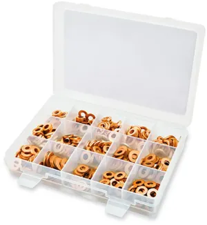 TOPTUL KIT ANILHAS COBRE PARA INJECTORES 450 PCS